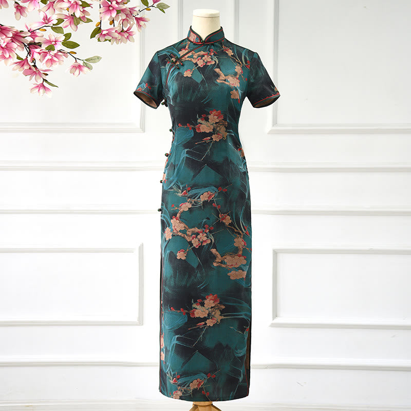 Buddha Stonesヴィンテージピンクの花柄チャイナドレスレディースチーパオドレス - US14、 UK/AU18、 EU46 (4XL) - image 1