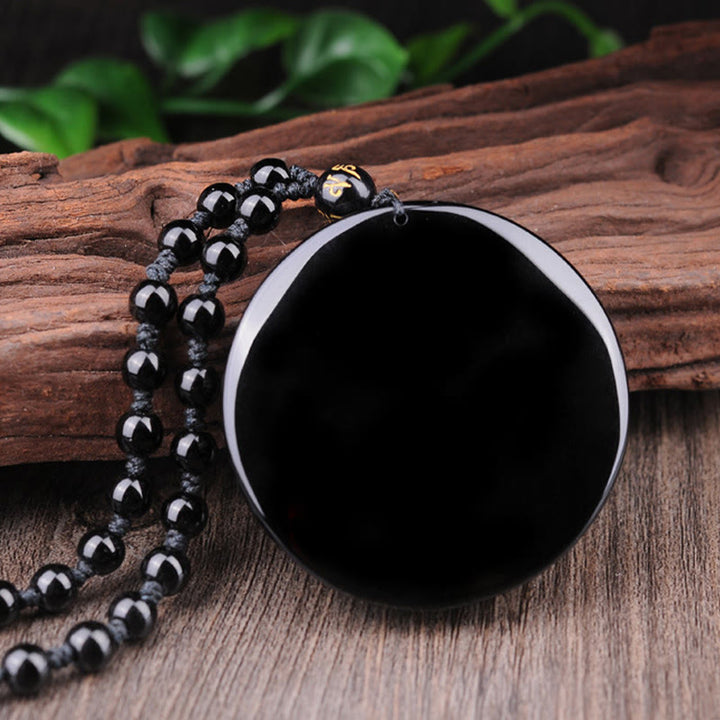 Buddha Stones八卦龍鳳凰黒曜石成就ペンダントネックレス - image 12