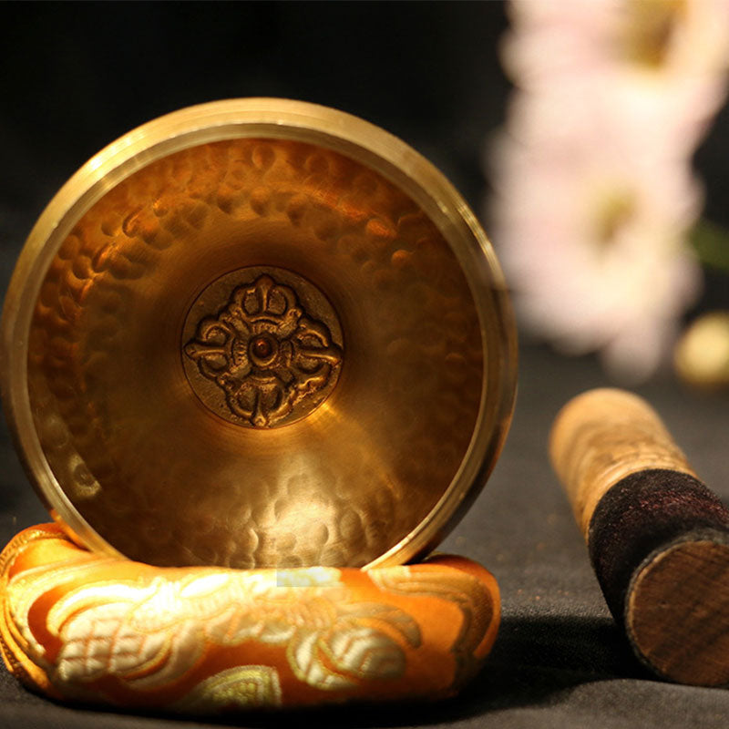 Buddha Stones リラクゼーションとマインドフルネス瞑想のための手作りチベットサウンドボウルシンギングボウルセット - 3.14インチ（8cm） - image 0