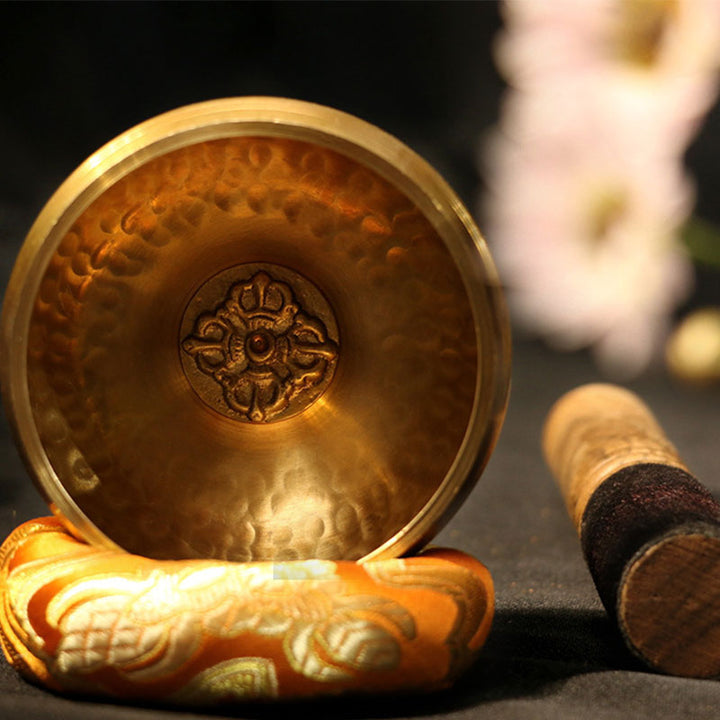 Buddha Stones リラクゼーションとマインドフルネス瞑想のための手作りチベットサウンドボウルシンギングボウルセット - 3.14インチ（8cm） - image 0