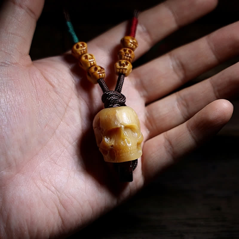 Buddha Stonesチベットラクダ骨の頭蓋骨 屍の王 森林保護のネックレスペンダント