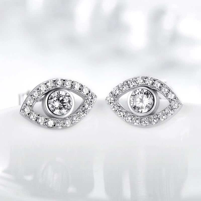 Buddha Stones925スターリングシルバー 邪眼シンボル 守護スタッドピアス