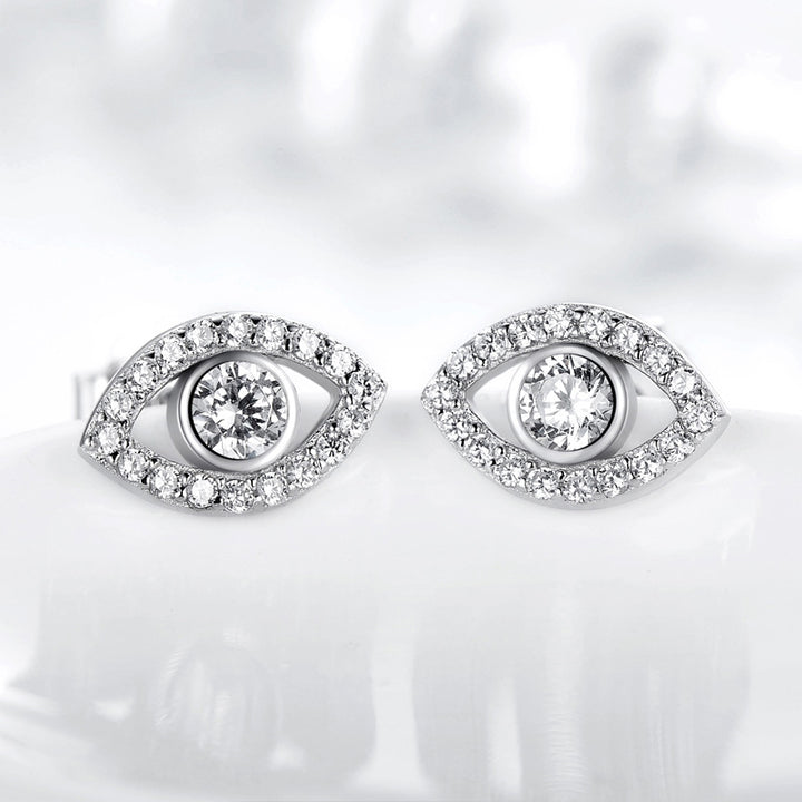 Buddha Stones925スターリングシルバー 邪眼シンボル 守護スタッドピアス