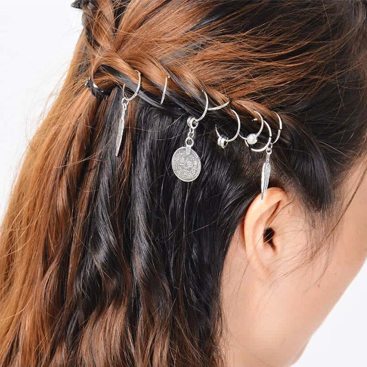 Buddha Stones、アンティークリーフコイン、ビーズ、バレッタ、ヘアピン、装飾