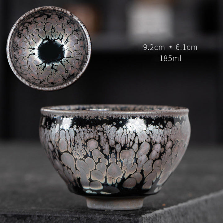 Buddha Stones手作りの桜桜デザイン中国Jianzhan陶器ティーカップカンフーティーカップ