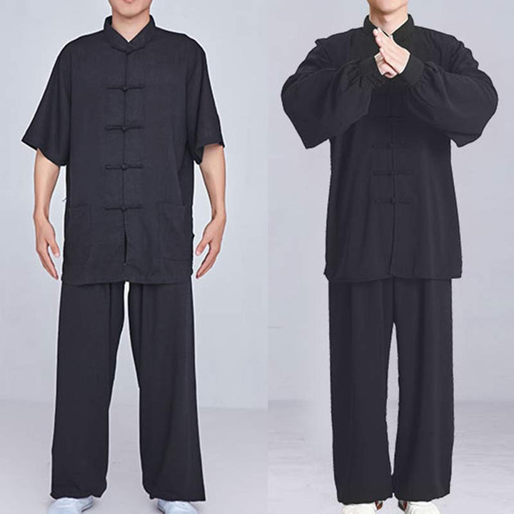 Buddha Stones瞑想禅祈りスピリチュアル太極拳気功練習ユニセックス刺繍服セット - image 27