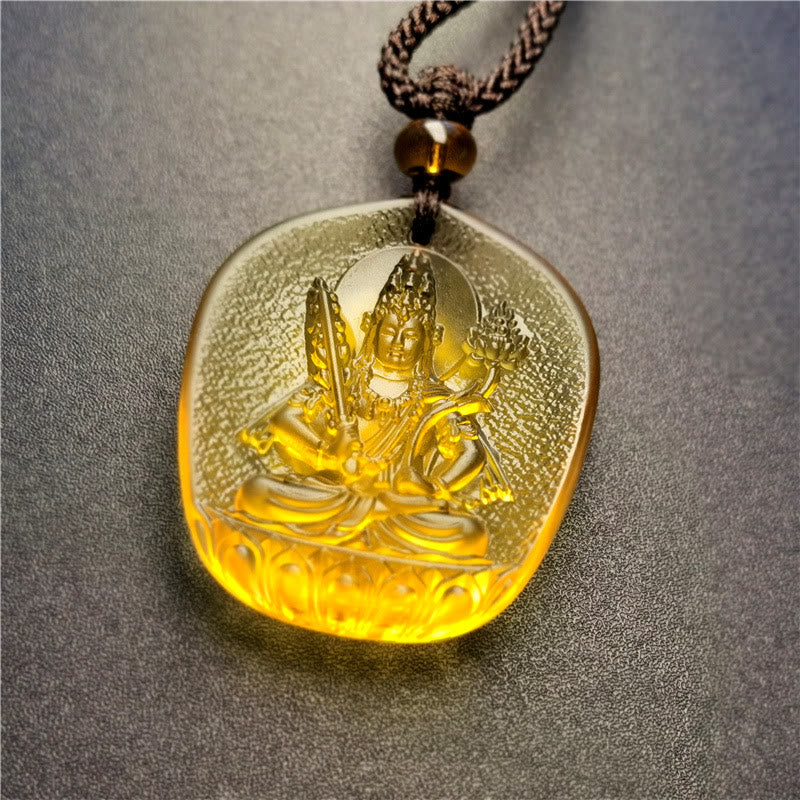Buddha Stones十二支誕生仏の祝福 劉里 クリスタル 慈悲のネックレス ペンダント - 牛虎虚空菩薩（ペンダントサイズ：約4.5×3.8×1cm） - image 6