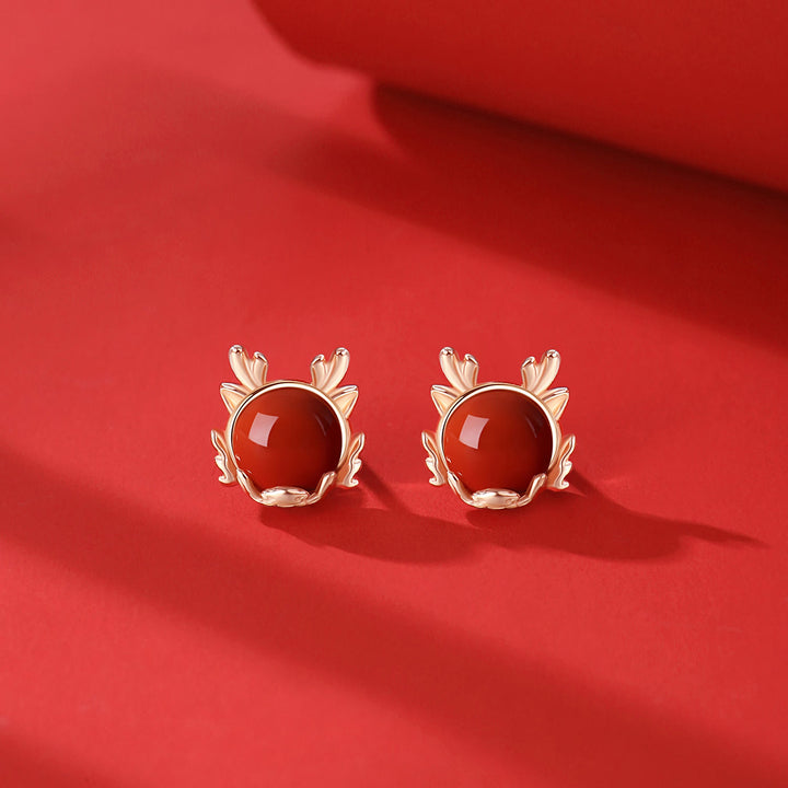 ❗❗❗フラッシュセール -Buddha Stones925 スターリングシルバー 龍年 辰砂 赤瑪瑙 龍守護ブレスレット ネックレス ペンダント イヤリング リング