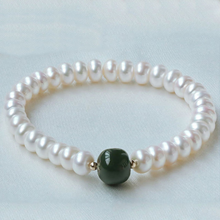 Buddha Stones 925スターリングシルバー 天然真珠 和田翡翠 アクアマリン 知恵 誠実 ネックレス ペンダント ブレスレット