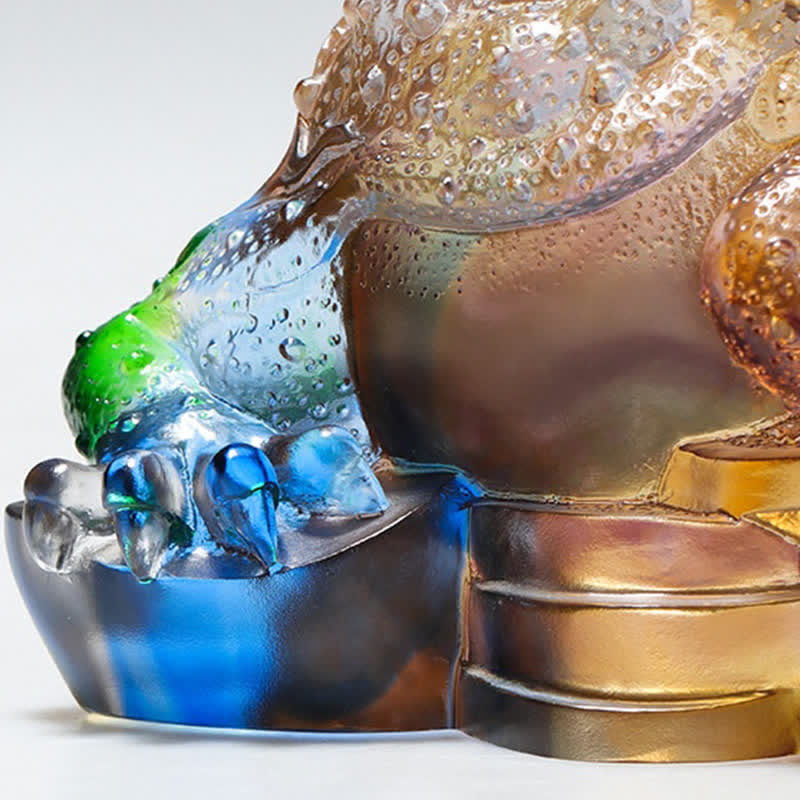 風水カエル手作りLiuliクリスタルアートピース富ホームオフィス装飾 - image 17