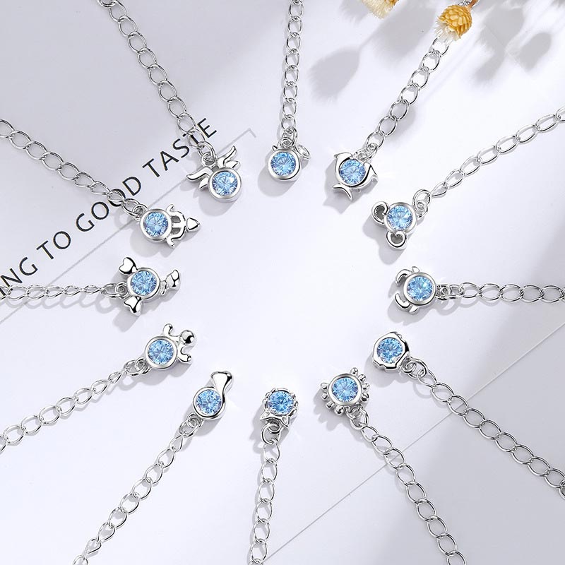 Buddha Stones925 シルバーメッキ銅製 12星座チャームブレスレット