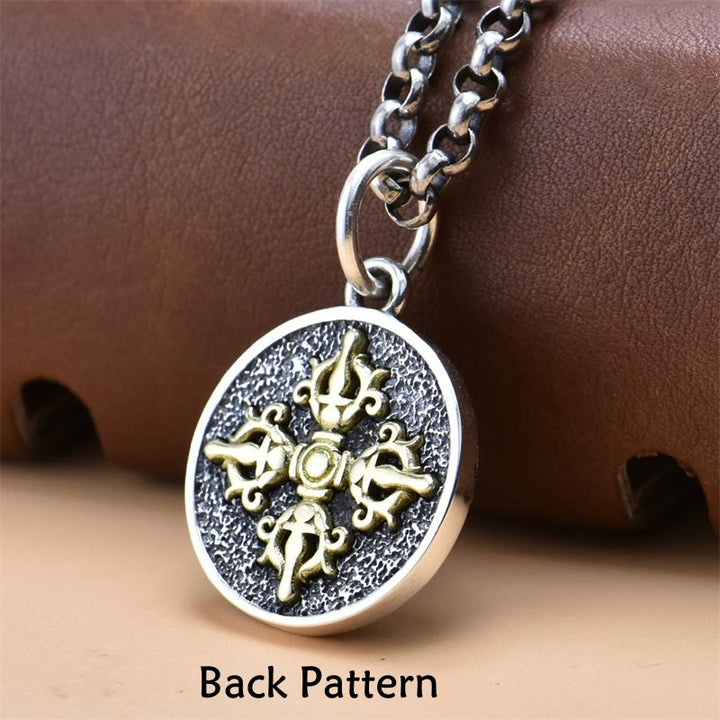 Buddha Stones925 スターリングシルバー グリーンターラ ダブルドルジェ ヴァジュラ 守護ネックレスペンダント - image 4