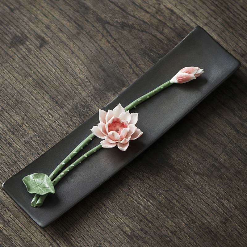 Buddha Stones蓮 牡丹 バラの花 陶器 スピリチュアル 香炉
