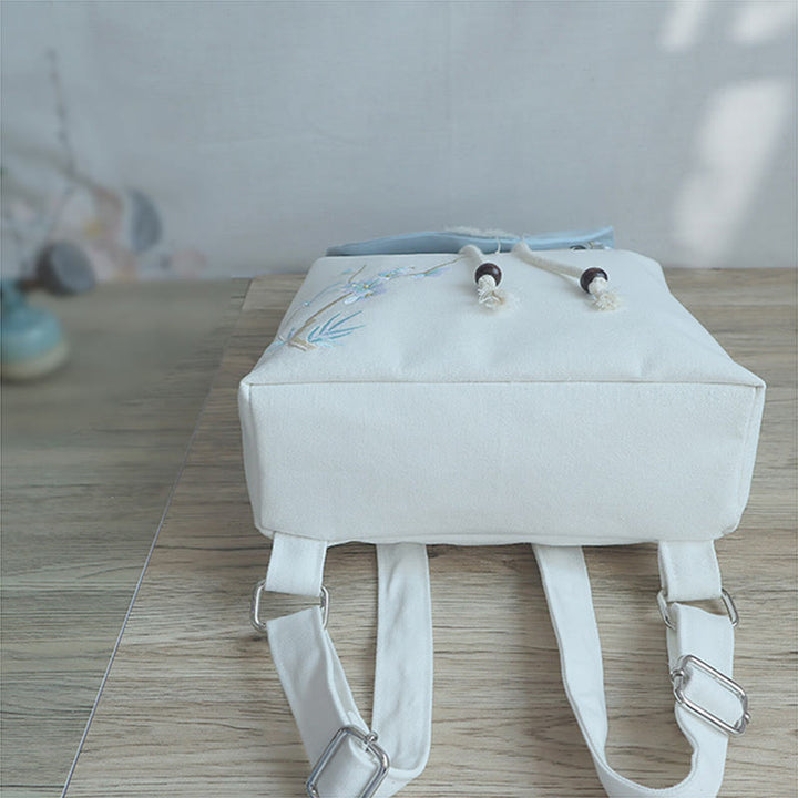 Buddha Stonesハンドメイド刺繍入り大容量キャンバスバックパック - image 47