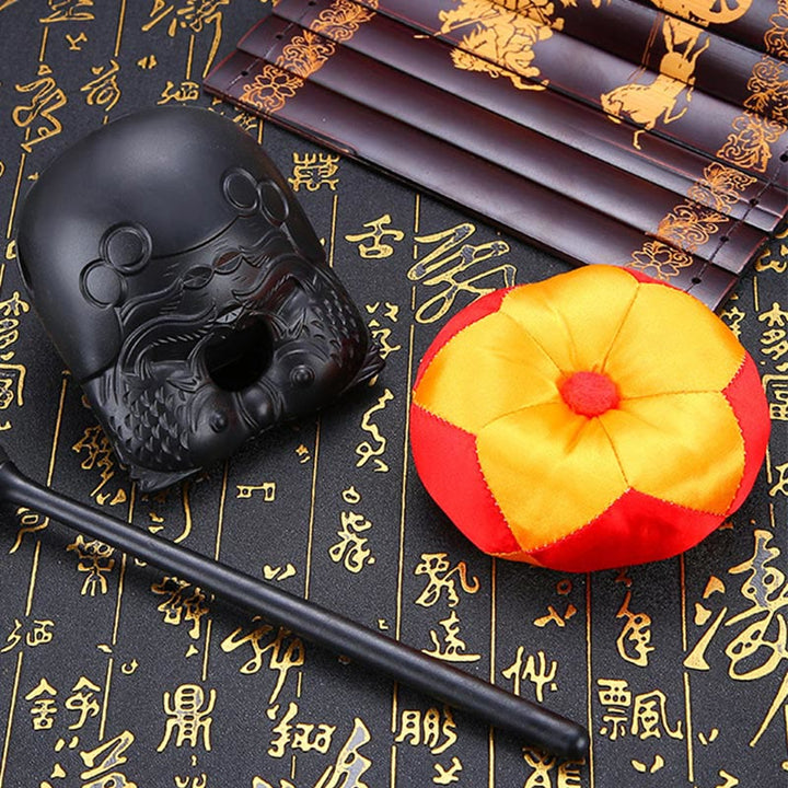 Buddha Stonesの模様 マインドフルネス 仏教寺院 木魚 木製の魚の太鼓