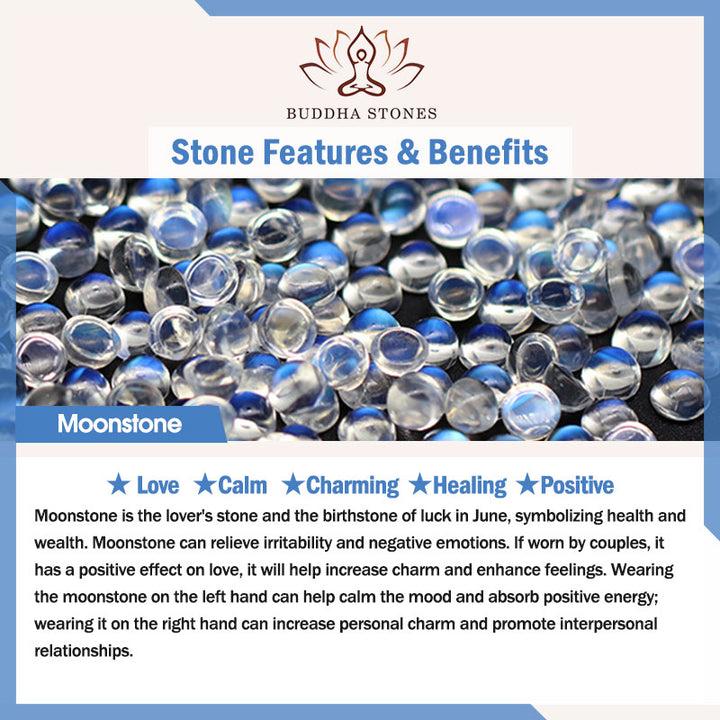 Buddha Stonesムーンストーン ストロベリークォーツ 貔貅ヒーリングブレスレット