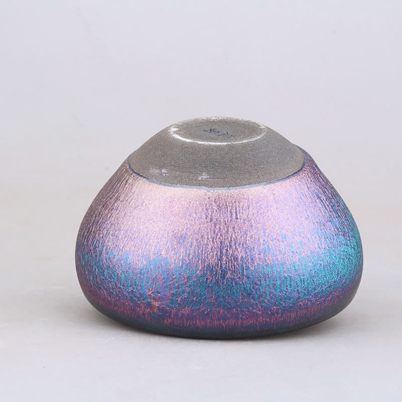 Buddha Stonesハンドメイドオーロラレインボーデザイン中国Jianzhanセラミックティーカップ天目カンフーティーカップ
