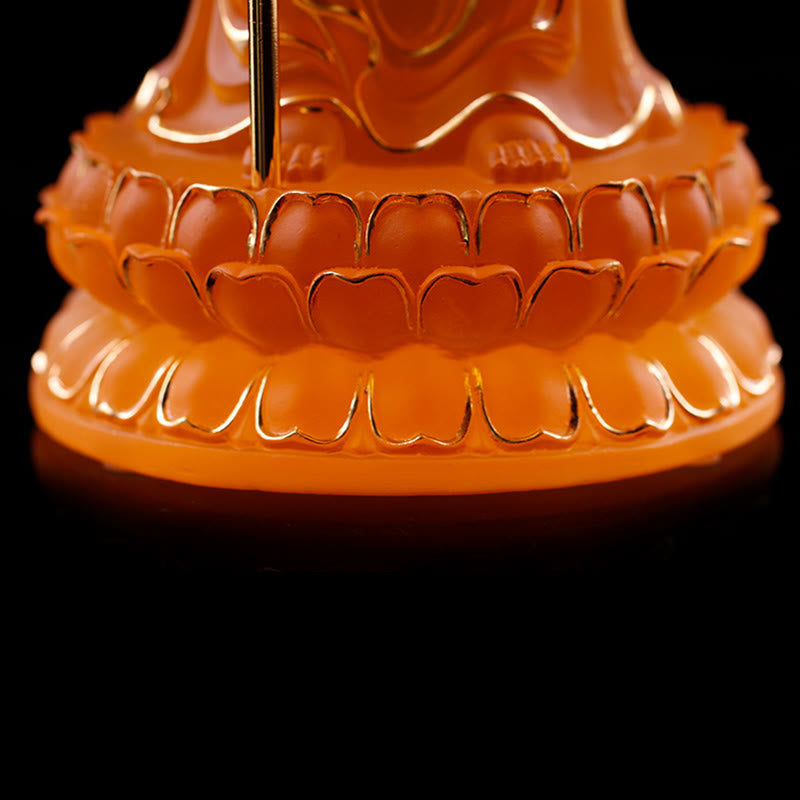 Buddha Stonesハンドメイド 地蔵菩薩像 琉璃クリスタルアートピース 静寂の像 室内装飾