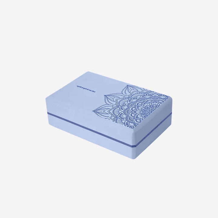 Buddha Stones チベット曼荼羅模様の滑り止め付きソフトフォームヨガブロック - ブルーマンダラ - image 9