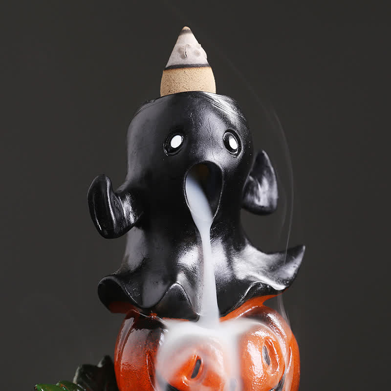 ハロウィンカボチャゴースト樹脂逆流煙噴水香炉装飾