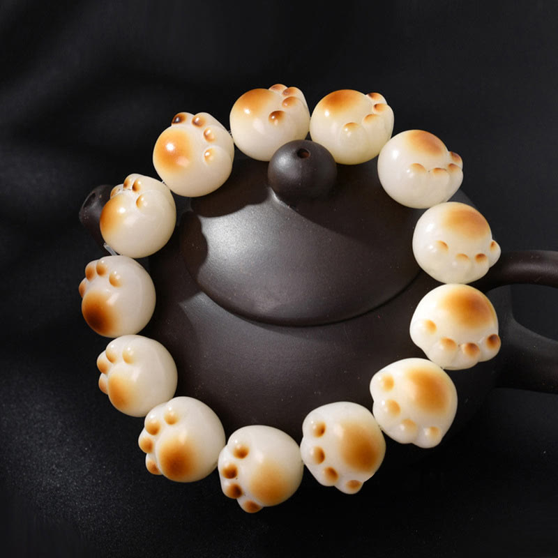 Buddha Stonesかわいい猫の足爪 菩提樹 平和ブレスレット - image 8