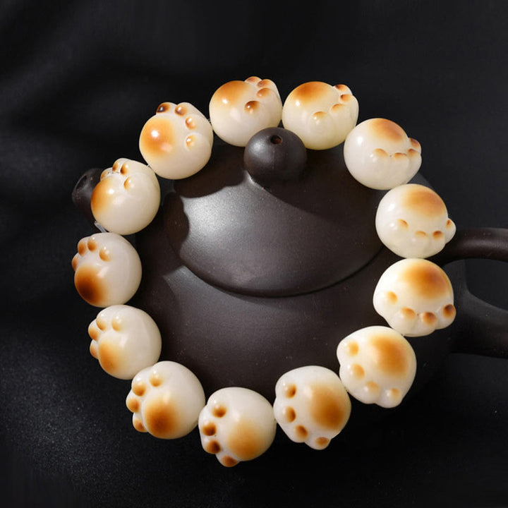 Buddha Stonesかわいい猫の足爪 菩提樹 平和ブレスレット - image 8