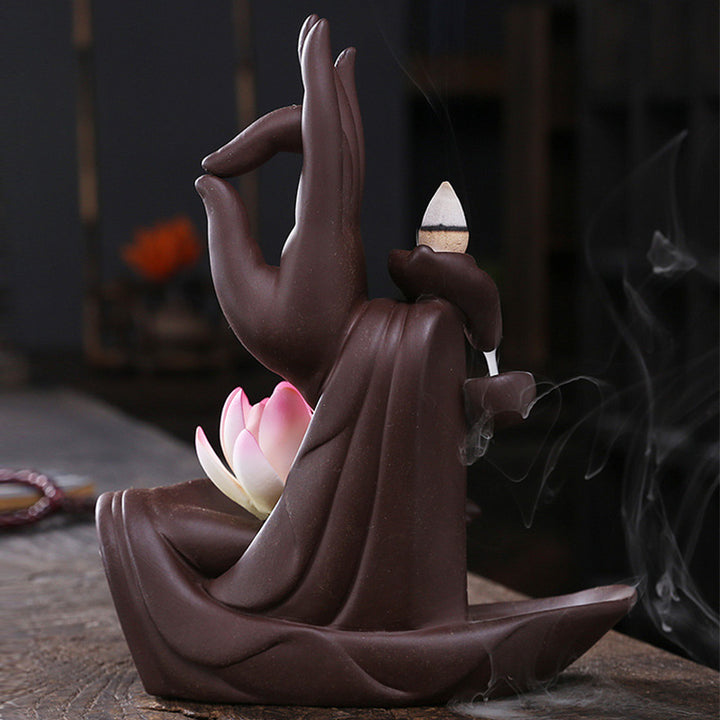 Buddha Stonesチベット 蓮の祝福 香炉 装飾