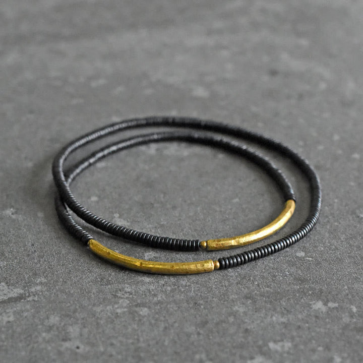 Buddha Stones黒檀銅 バランス 多層ブレスレット - image 6