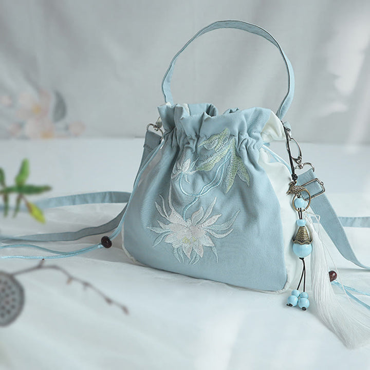 Buddha Stonesハンドメイド刺繍花キャンバストートショルダーバッグハンドバッグ - image 45