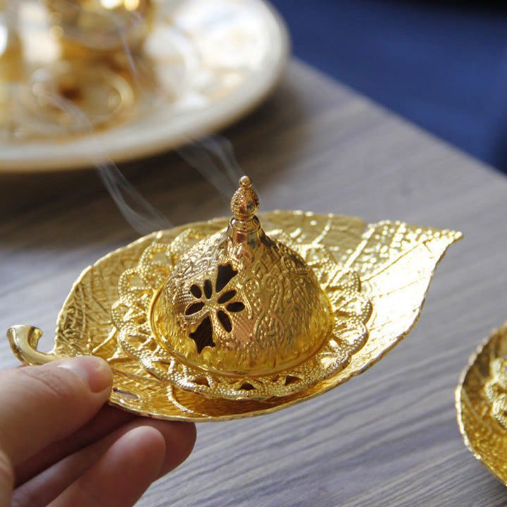 チベットの金箔ミニコースター瞑想用香炉