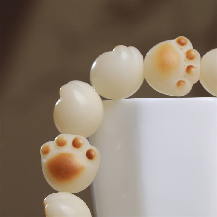 Buddha Stonesかわいい猫の足爪 菩提樹 平和ブレスレット - image 6
