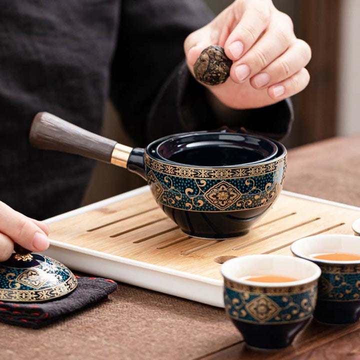 Buddha Stones中国功夫茶器デザイン 陶器ティーポット ポータブルギフトバッグ