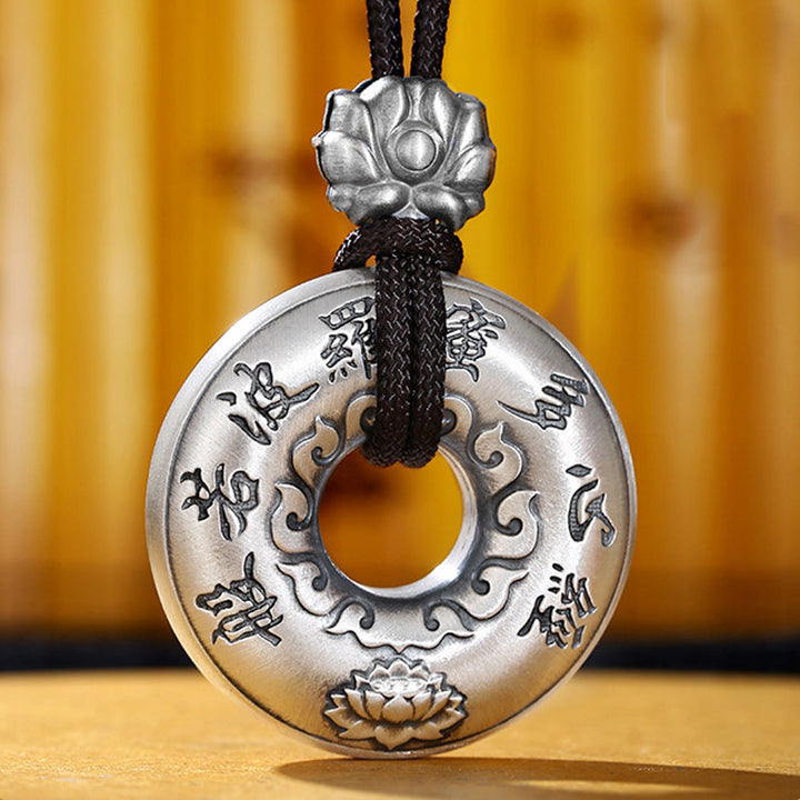 Buddha Stones999スターリングシルバー 般若心経 蓮華座平和のお守りチャームネックレスペンダント - image 7