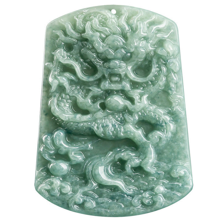 Buddha Stones天然翡翠 中国十二支 龍 海 幸運 紐 ネックレス ペンダント - image 10
