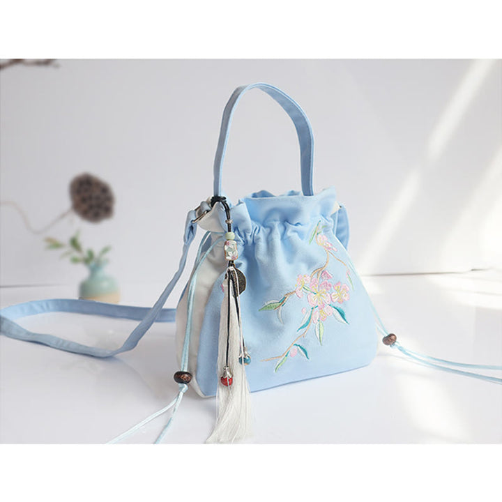 Buddha Stonesハンドメイド刺繍花キャンバストートショルダーバッグハンドバッグ