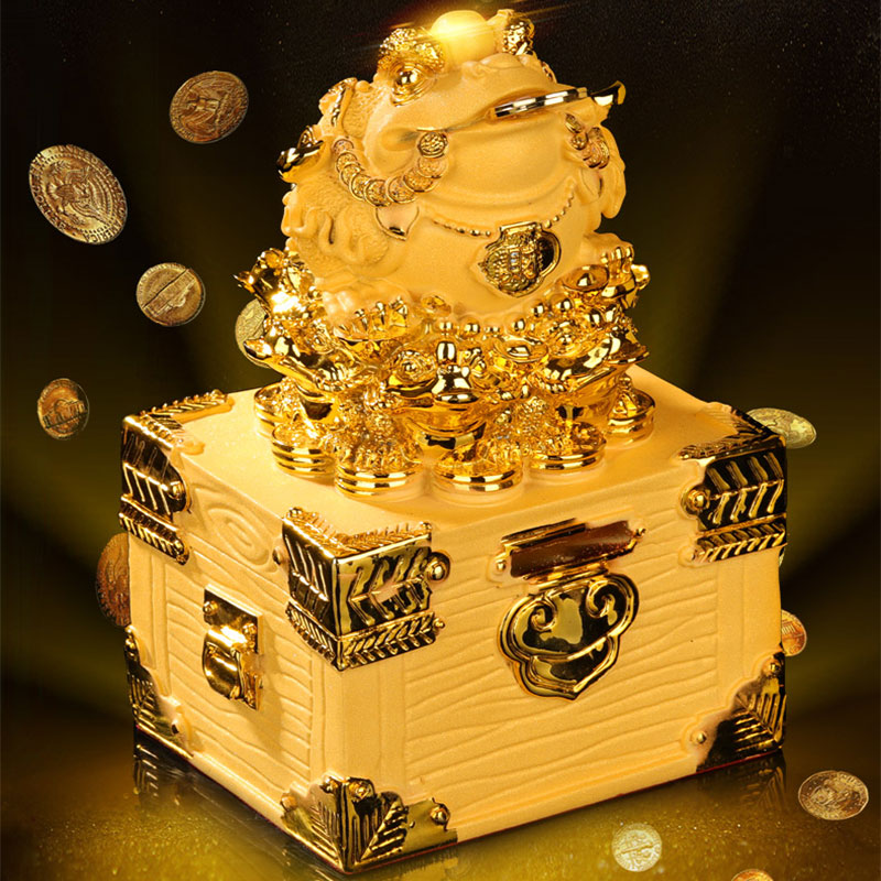 Buddha Stones風水 金運 蛙像 幸運 富 装飾 - 大 20.5×16.2×34.5cm - image 0