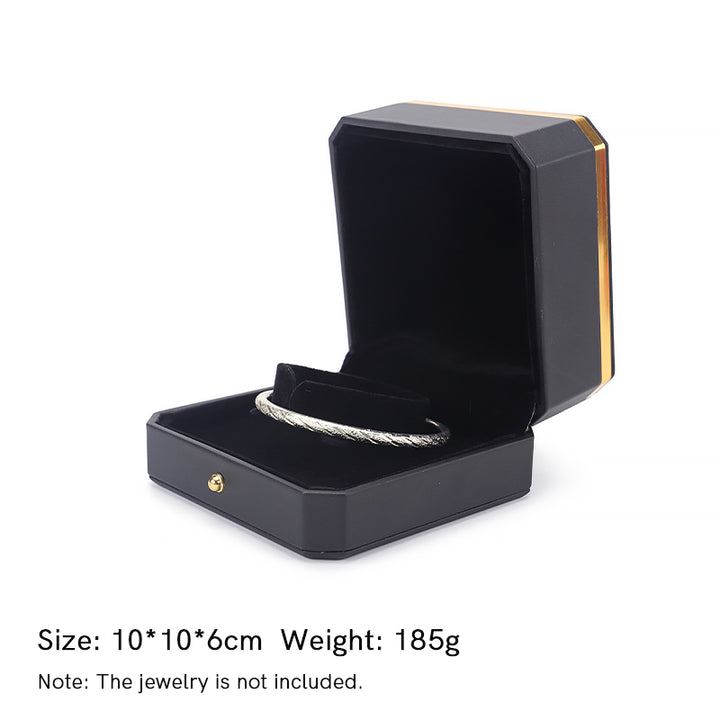 Buddha Stonesジュエリー収納ボックス PUレザーギフトボックス - 黒 - ブレスレットボックス（10×10×6cm） - image 16