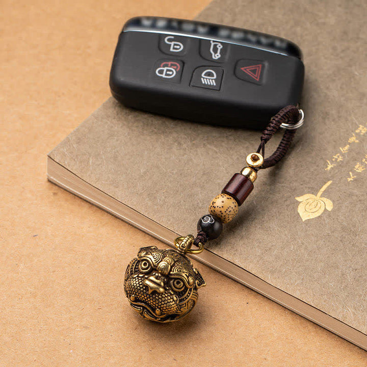 Buddha Stones富の銅製キーホルダー