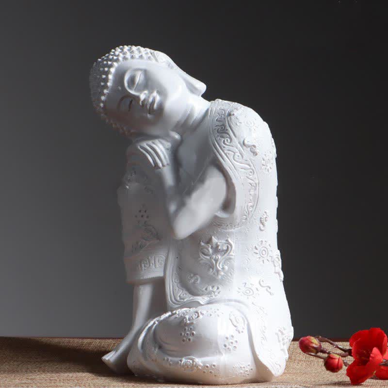 Buddha Stonesチベットの瞑想仏 静寂の樹脂像 装飾