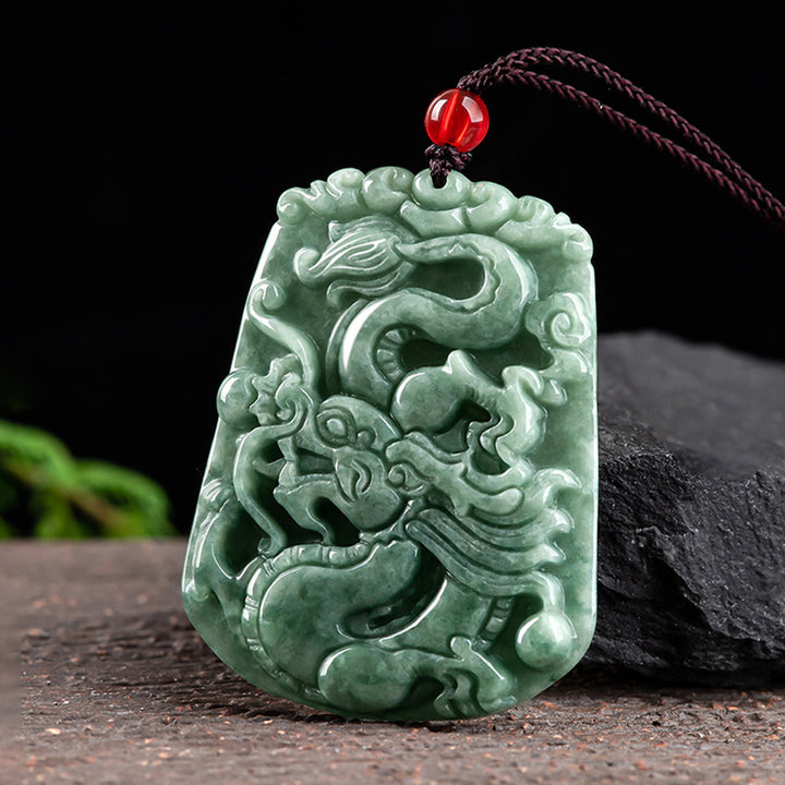 Buddha Stones十二支 龍 翡翠 強さ ネックレス ストリング ペンダント - image 2