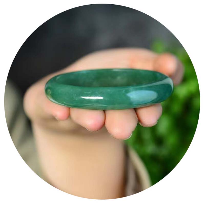 Buddha Stones翡翠 ヒーリング 豊かさ守護ブレスレットバングル