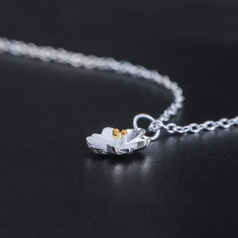 Buddha Stones925スターリングシルバー 桜の花の祝福ネックレスペンダント