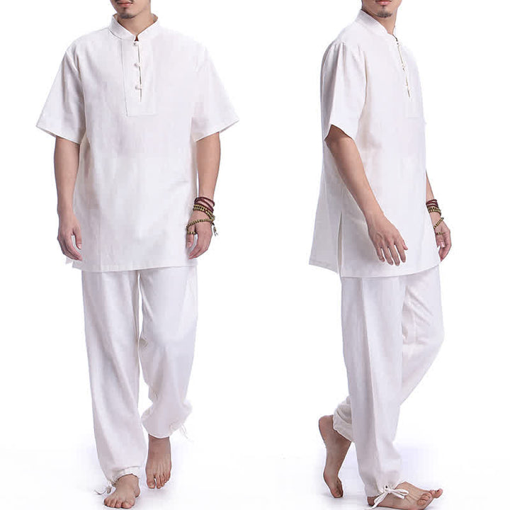 Buddha Stonesスピリチュアル 禅 瞑想 祈り 練習 コットン リネン 衣類 メンズ セット - image 12