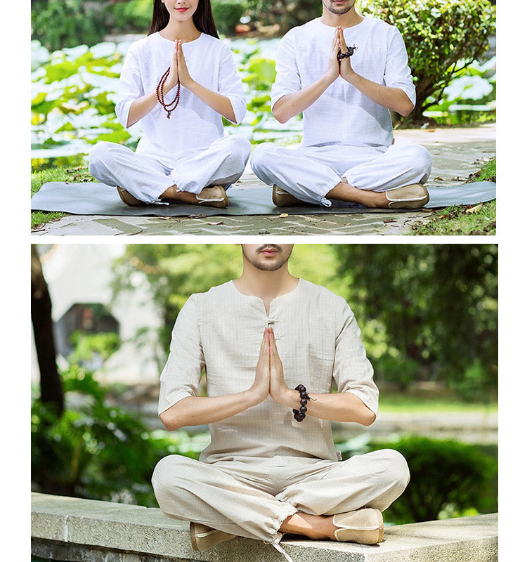 Buddha Stones瞑想 祈り スピリチュアル 禅 修行 ユニフォーム 衣類 メンズ セット - image 8
