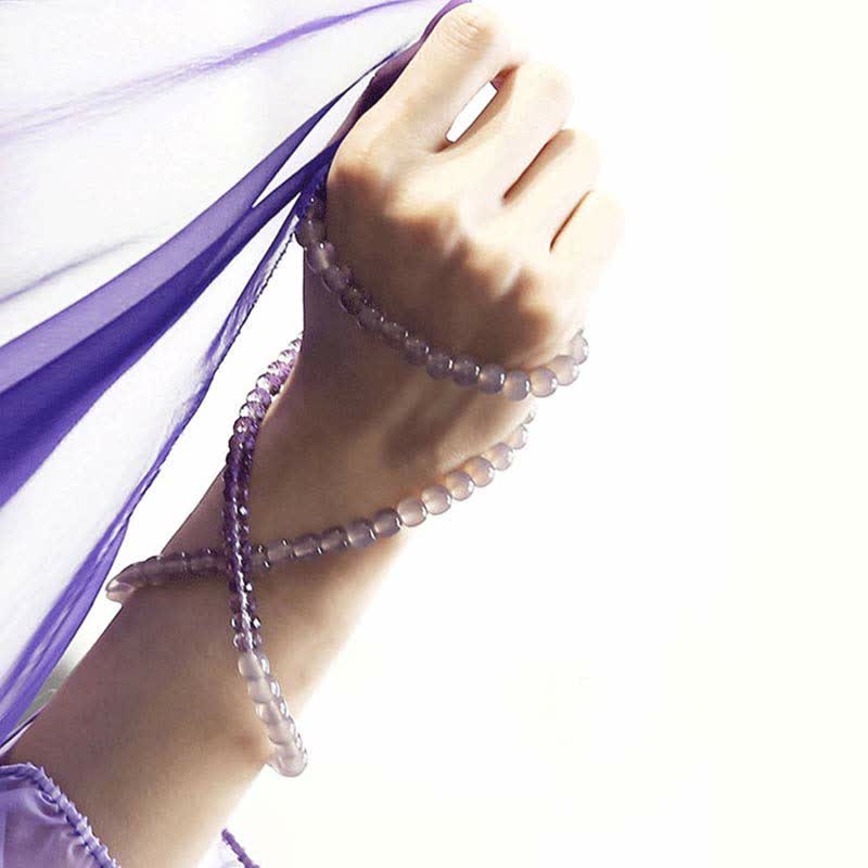 天然アメジストクリスタル瞑想ヒーリングブレスレット - image 11