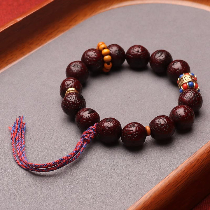 Buddha Stones菩提シードビーズ 平和の静寂 タッセルブレスレット