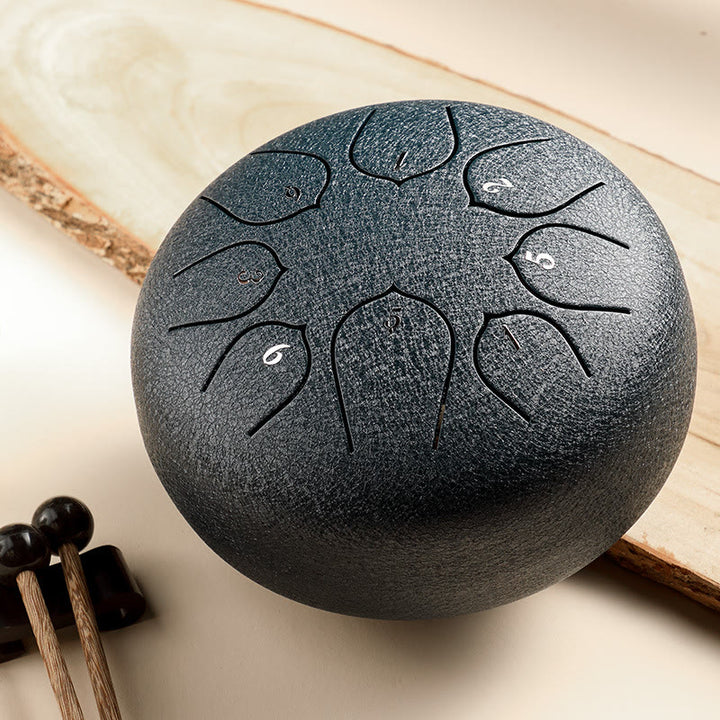 Buddha Stonesスチールタンドラム サウンドヒーリング瞑想 ロータスパターン ドラムキット 8ノート 6インチ 打楽器