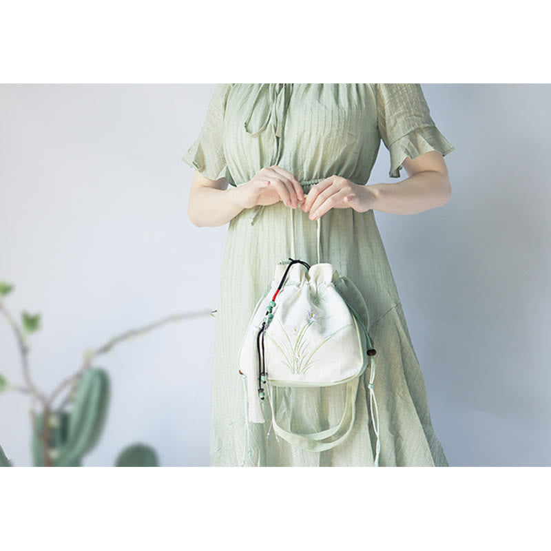 Buddha Stonesハンドメイド刺繍花キャンバストートショルダーバッグハンドバッグ - image 18