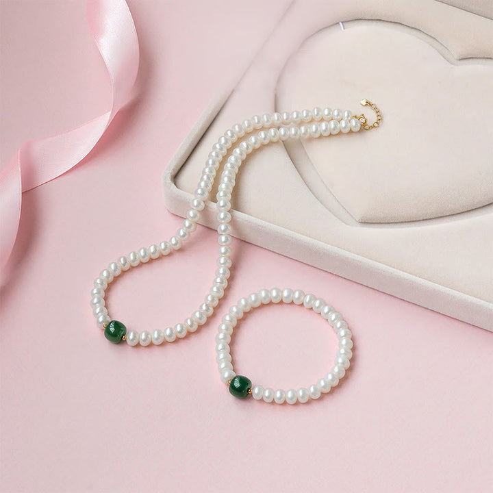 Buddha Stones 925スターリングシルバー 天然真珠 和田翡翠 アクアマリン 知恵 誠実 ネックレス ペンダント ブレスレット