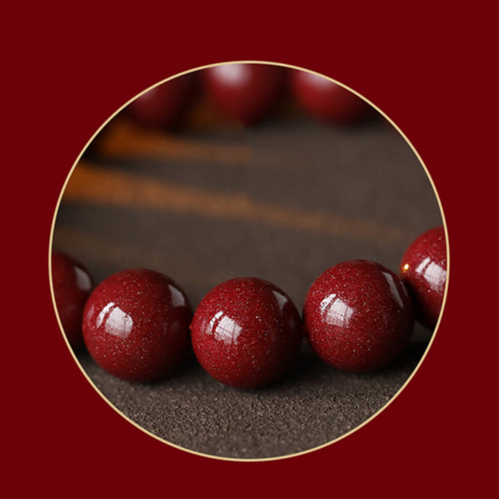 Buddha Stones925スターリングシルバー十二支誕生仏辰砂オーム・マニ・パドメ・フムカームブレスレット